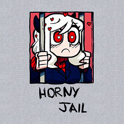 Свитшот хлопковый мужской HELLTAKER HORNY JAIL, цвет: меланж — фото 2