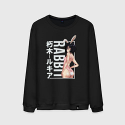 Свитшот хлопковый мужской Rabbit Rukia, цвет: черный