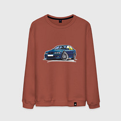 Свитшот хлопковый мужской BMW Blue, цвет: кирпичный