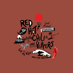 Свитшот хлопковый мужской RHCP альбомы, цвет: кирпичный — фото 2