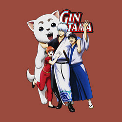 Свитшот хлопковый мужской Gin Tama Sadaharu, цвет: кирпичный — фото 2