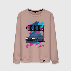 Свитшот хлопковый мужской Audi 8090, цвет: пыльно-розовый