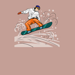 Свитшот хлопковый мужской Сноубордист snowboard, цвет: пыльно-розовый — фото 2