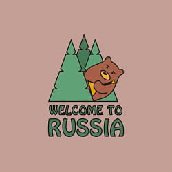 Свитшот хлопковый мужской Welcome - Russia, цвет: пыльно-розовый — фото 2