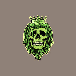 Свитшот хлопковый мужской Green Skull, цвет: утренний латте — фото 2