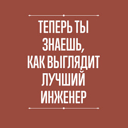 Свитшот хлопковый мужской Как Выглядит Лучший Инженер, цвет: кирпичный — фото 2
