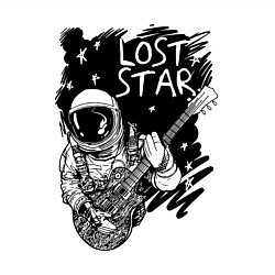 Свитшот хлопковый мужской Lost stars Space music, цвет: белый — фото 2