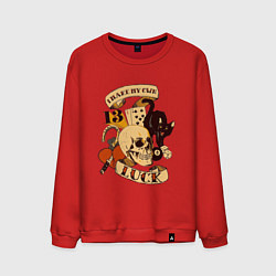 Свитшот хлопковый мужской Я сам сама создаю свою удачу, цвет: красный