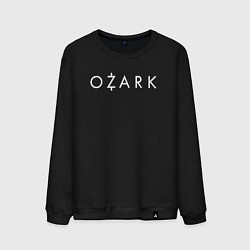 Свитшот хлопковый мужской Ozark white logo, цвет: черный