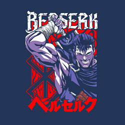 Свитшот хлопковый мужской БЕРСЕРК BERSERK ГАТС, цвет: тёмно-синий — фото 2