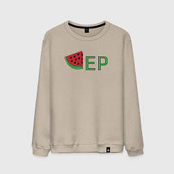 Свитшот хлопковый мужской Арбузер DR Абьюзер, цвет: миндальный