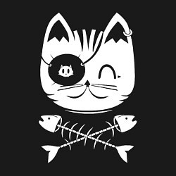 Свитшот хлопковый мужской Голова кота Skull Hype, цвет: черный — фото 2