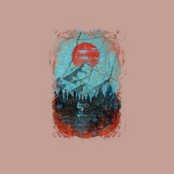 Свитшот хлопковый мужской Vintage trails, цвет: пыльно-розовый — фото 2