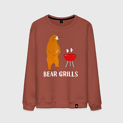 Свитшот хлопковый мужской Bear Grills Беар Гриллс, цвет: кирпичный