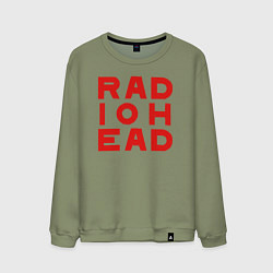 Мужской свитшот Radiohead большое красное лого