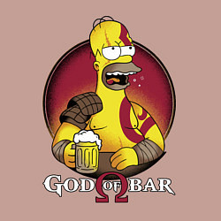 Свитшот хлопковый мужской Homer god of bar, цвет: пыльно-розовый — фото 2