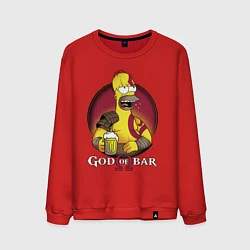 Свитшот хлопковый мужской Homer god of bar, цвет: красный