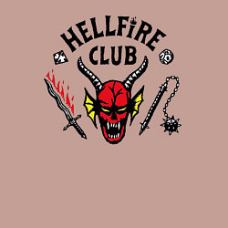 Свитшот хлопковый мужской Hellfire Club Stranger Things 4, цвет: пыльно-розовый — фото 2