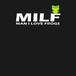 Свитшот хлопковый мужской MILF Man I Love Frogs, цвет: черный — фото 2