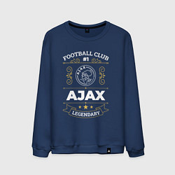 Свитшот хлопковый мужской Ajax: Football Club Number 1, цвет: тёмно-синий