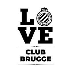 Свитшот хлопковый мужской Club Brugge Love Классика, цвет: белый — фото 2