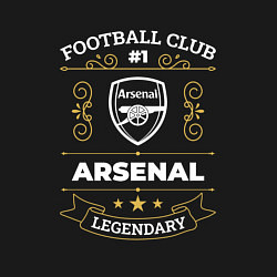 Свитшот хлопковый мужской Arsenal: Football Club Number 1, цвет: черный — фото 2