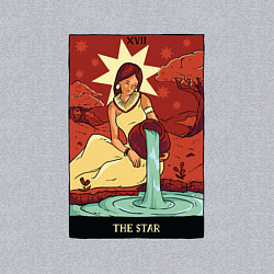 Свитшот хлопковый мужской Звезда карта Таро The Star Tarot Card, цвет: меланж — фото 2