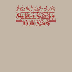 Свитшот хлопковый мужской STRANGER THINGS FLAME, цвет: миндальный — фото 2