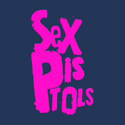 Свитшот хлопковый мужской Огромная надпись Sex Pistols, цвет: тёмно-синий — фото 2