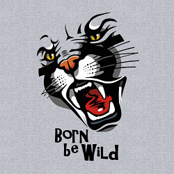 Свитшот хлопковый мужской Born be wild - Cougar, цвет: меланж — фото 2