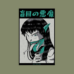 Свитшот хлопковый мужской Аниме чудовище Гуль Anime Monster Ghoul, цвет: авокадо — фото 2