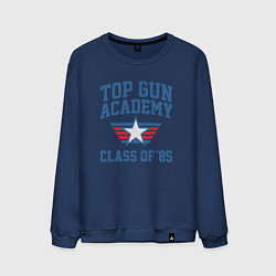 Свитшот хлопковый мужской TOP GUN Academy Class of 85, цвет: тёмно-синий