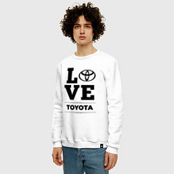 Свитшот хлопковый мужской Toyota Love Classic, цвет: белый — фото 2