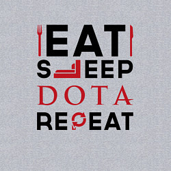 Свитшот хлопковый мужской Надпись: Eat Sleep Dota Repeat, цвет: меланж — фото 2