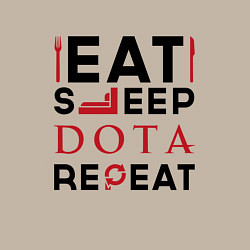 Свитшот хлопковый мужской Надпись: Eat Sleep Dota Repeat, цвет: миндальный — фото 2