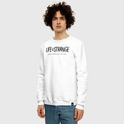 Свитшот хлопковый мужской Life Is Strange - logo, цвет: белый — фото 2
