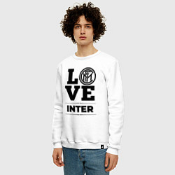 Свитшот хлопковый мужской Inter Love Классика, цвет: белый — фото 2