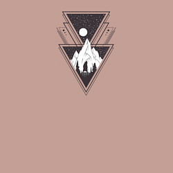 Свитшот хлопковый мужской Медвежья геометрия, цвет: пыльно-розовый — фото 2