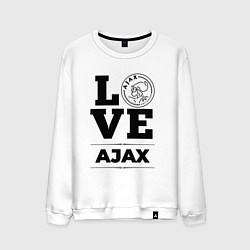 Свитшот хлопковый мужской Ajax Love Классика, цвет: белый