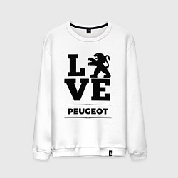 Свитшот хлопковый мужской Peugeot Love Classic, цвет: белый