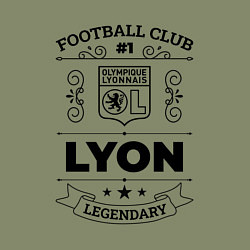 Свитшот хлопковый мужской Lyon: Football Club Number 1 Legendary, цвет: авокадо — фото 2