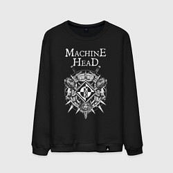 Свитшот хлопковый мужской Machine Head арт, цвет: черный