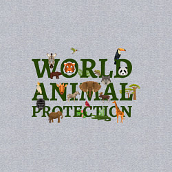 Свитшот хлопковый мужской WORLD ANIMAL PROTECTION, цвет: меланж — фото 2