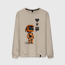 Мужской свитшот Оранжевый робот с логотипом LDR