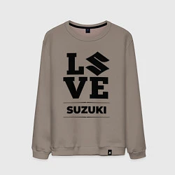 Свитшот хлопковый мужской Suzuki Love Classic, цвет: утренний латте
