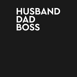 Свитшот хлопковый мужской Husband, dad, boss, цвет: черный — фото 2