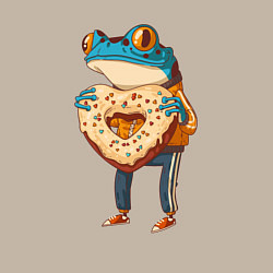 Свитшот хлопковый мужской Пряничная лягушка, цвет: миндальный — фото 2