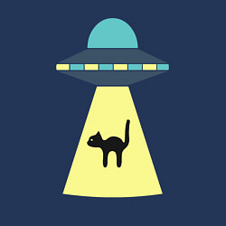 Свитшот хлопковый мужской Похищение кота, цвет: тёмно-синий — фото 2