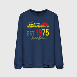 Свитшот хлопковый мужской Vintage est 1975 Limited Edition, цвет: тёмно-синий