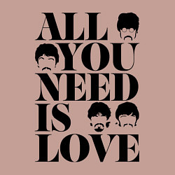 Свитшот хлопковый мужской ALL YOU NEED IS LOVE THE BEATLES, цвет: пыльно-розовый — фото 2